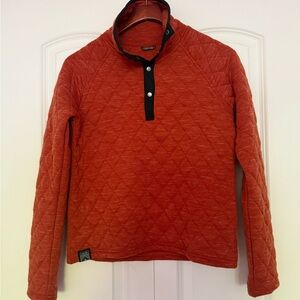 Oiselle orange quilted running activewear top sweatshirt size small . So comfy!